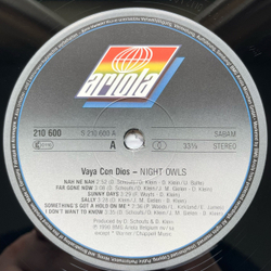 Винтажная виниловая пластинка LP Vaya Con Dios Night Owls (Германия 1990) Nah Neh Nah
