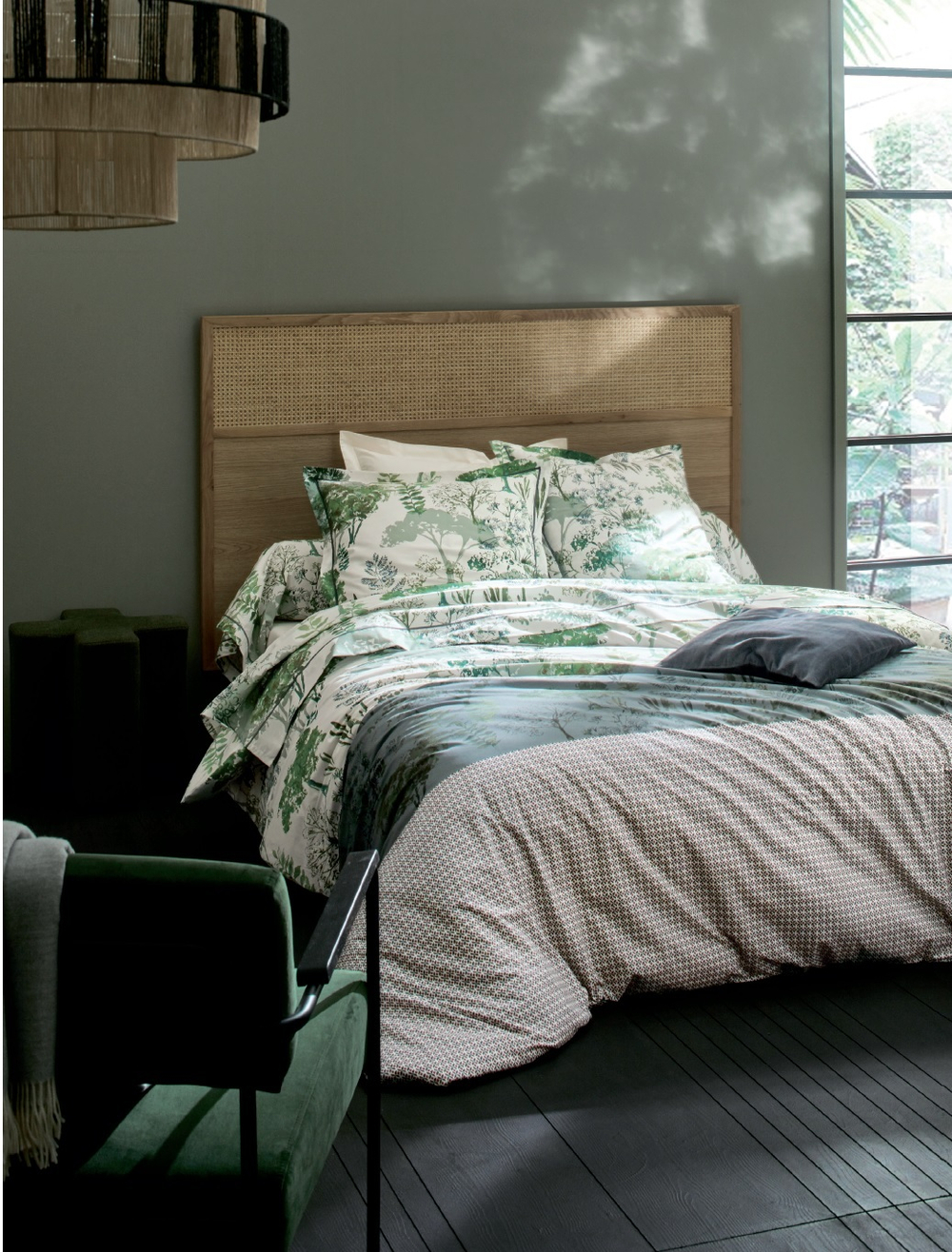 Постельное белье 2 спальное евро Blanc des Vosges En Foret Mousse