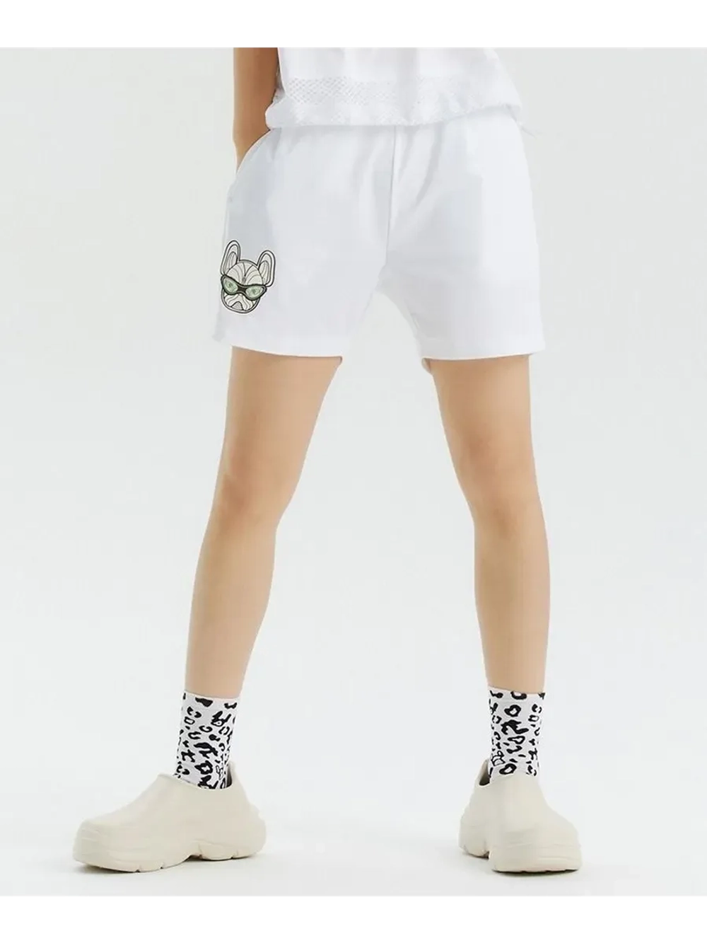 Шорты с сеткой по бокам и логотипом ladok