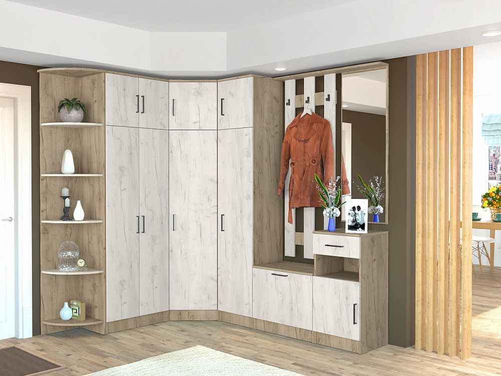 Машенька Прихожая вешалка с тумбой малая