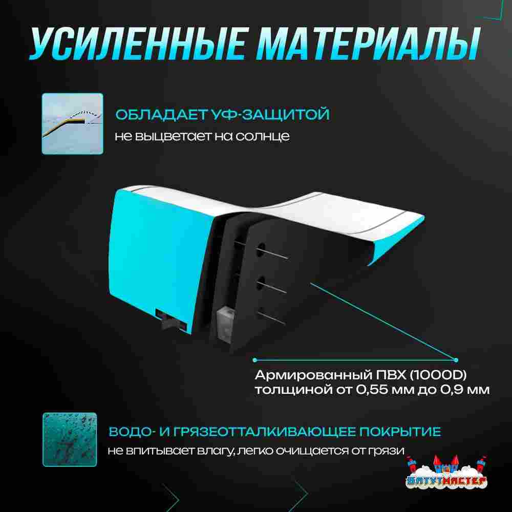 Надувная подушка «SkiAir» для экстрим-прыжков и фристайла, 16×9×2,5 м