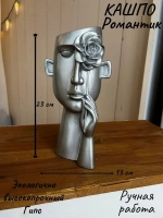 Кашпо - Скульптура - Гипсовая голова Романтик