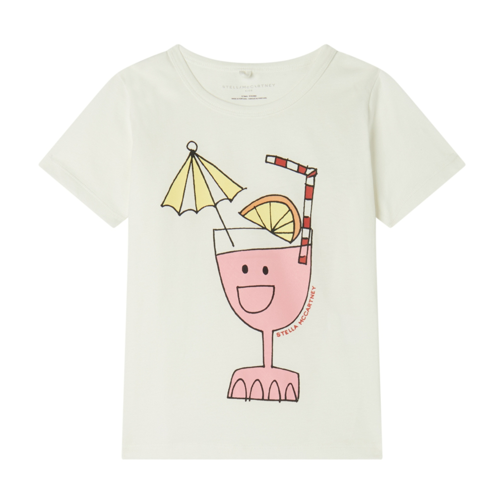 Футболка STELLA McCARTNEY Молочный/Принт: коктейль (Девочка)
