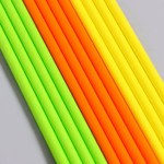 Трубочки бумажные зелено оранжево желтый 20 см 12 шт.