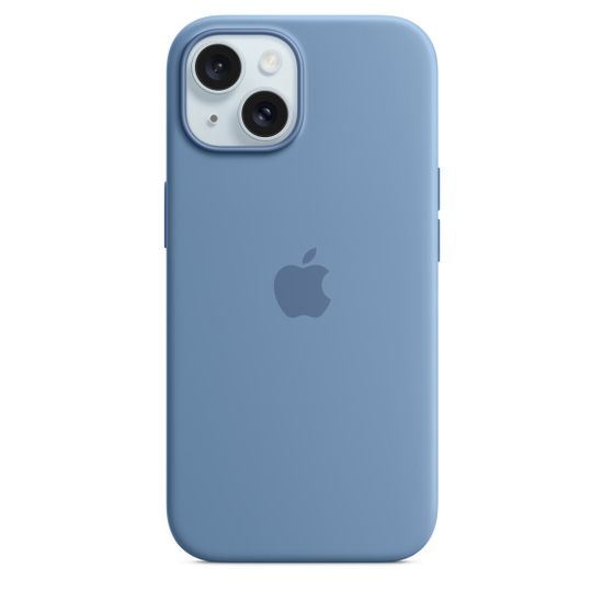 Apple Silicone Case with MagSafe iPhone 15 Winter Blue (Синий)