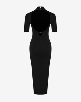 Платье миди с открытой спиной из вязаного трикотажа