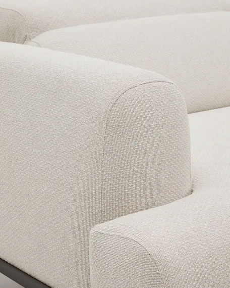 3-местный диван Aurum цвета экрю с откидывающимся подголовником