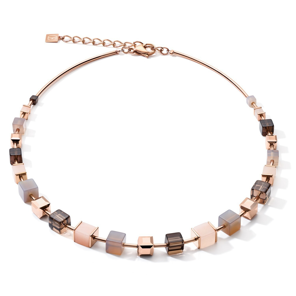 Колье Coeur de Lion Rose Gold Brown 5059/10-1100 цвет розовый, коричневый, золотой, мульти, бежевый