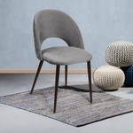 Стул Max ромб, бархат светло-серый 26