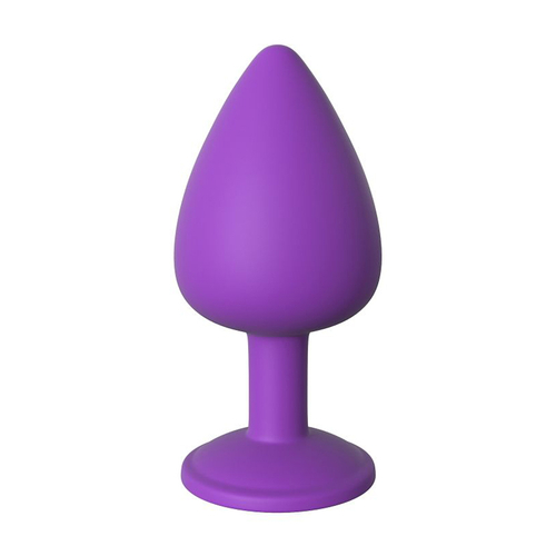 Большая фиолетовая анальная пробка 9,5см с кристаллом PipeDream Fantasy for Her Little Gem Large Plug Purple 495112