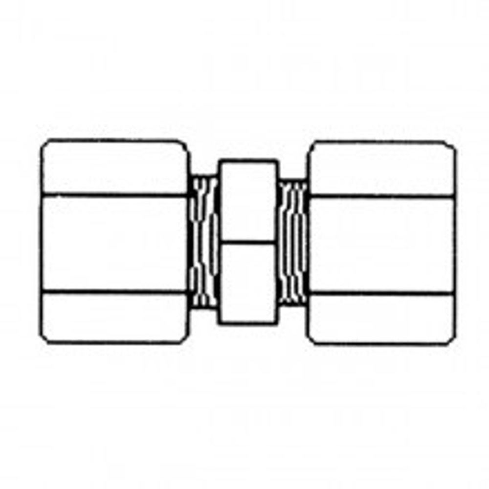 Фитинг JC 15-6-6 Aquapro Соединитель, трубка 3/8" х 3/8" (резьба)