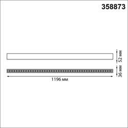 358873 OVER NT22 340 белый Светильник накладной/подвесной светодиодный (длина подвесов 1,2м) IP20 LED 4000K 40W 220V ITER