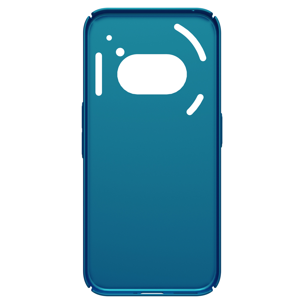 Тонкий жесткий чехол синего цвета (Peacock Blue) от Nillkin для Nothing Phone 2a, серия Super Frosted Shield