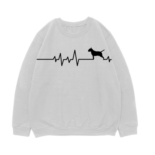 Свитшот "Сердечный ритм с Бультерьером"