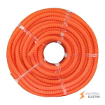 Труба гофр, ПНД с протяжкой d20 мм (100 м) оранжевая EKF-Plast