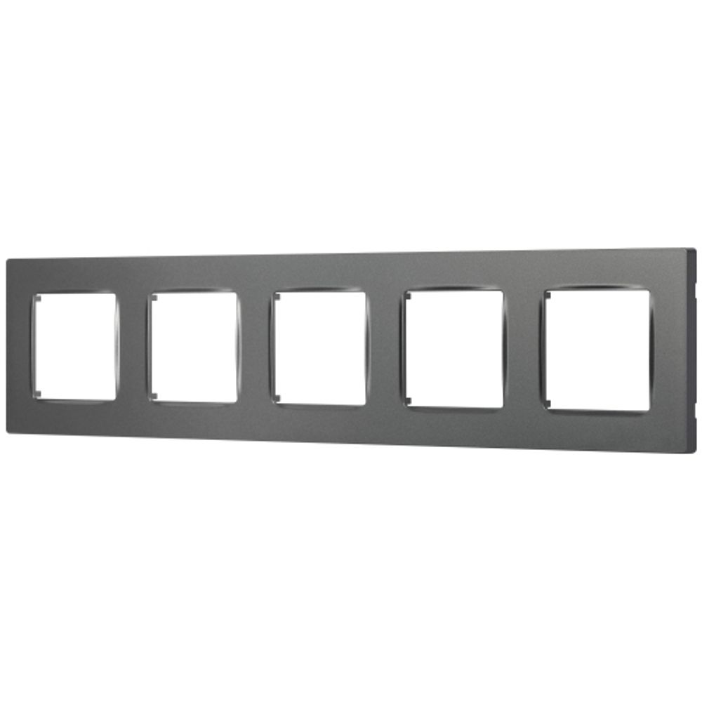 Рамка для розеток и выключателей ЭРА Серия 12 12-5205-12 на 5 поста, Классик, графит