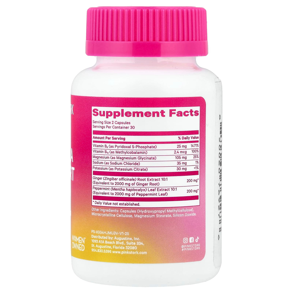 Pink Stork, средство от тошноты, 60 капсул