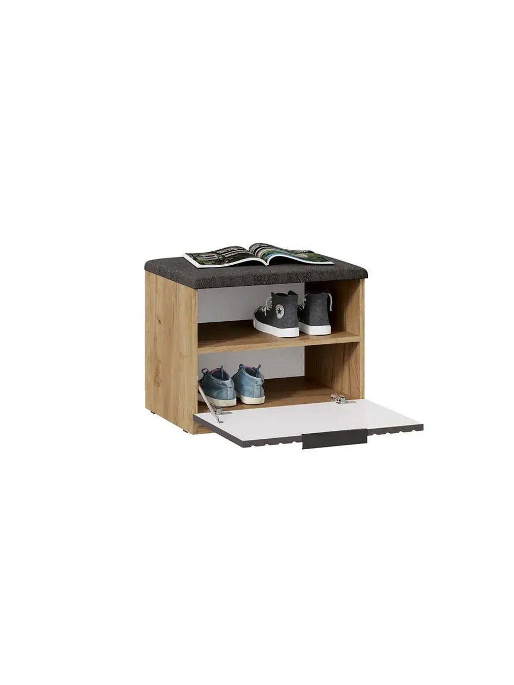 Прихожая с зеркалом Дуб Крафт золотой 165х43х226