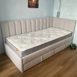 Кровать Викки (Г-образная) без окантовки изголовья