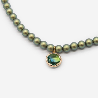 Хрустальный жемчуг, оттенок "Оазис", шар 6мм, улучшенное сатиновое покрытие