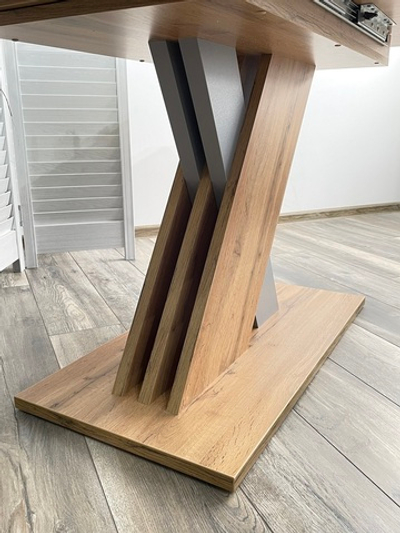 Стол EXEL 140 Дуб Вотан/ Алюминий М-City