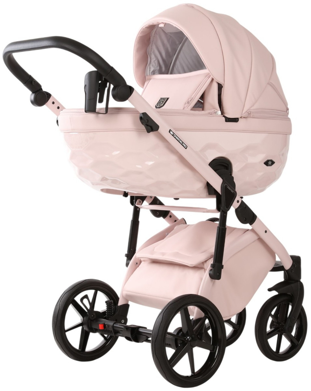 Детская коляска Adamex Chantal Pro Natura 2 в 1 CN-2-ROSE (СВ. РОЗОВАЯ КОЖА)