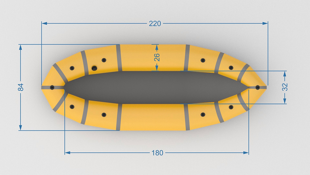 Пакрафт ТПУ ExpedBoats Якут 220 Light