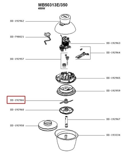 Нож для блендера Moulinex (Мулинекс) БОЛЕЕ НЕ ПОСТАВЛЯЕТСЯ - СНЯТ С ПРОИЗВОДСТВА