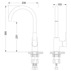Смеситель Lemark Aura LM0605C для кухни