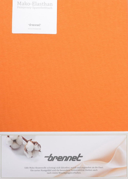 Простыня на резинке 150х200 Brennet 0036 723 оранжевая Германия фото