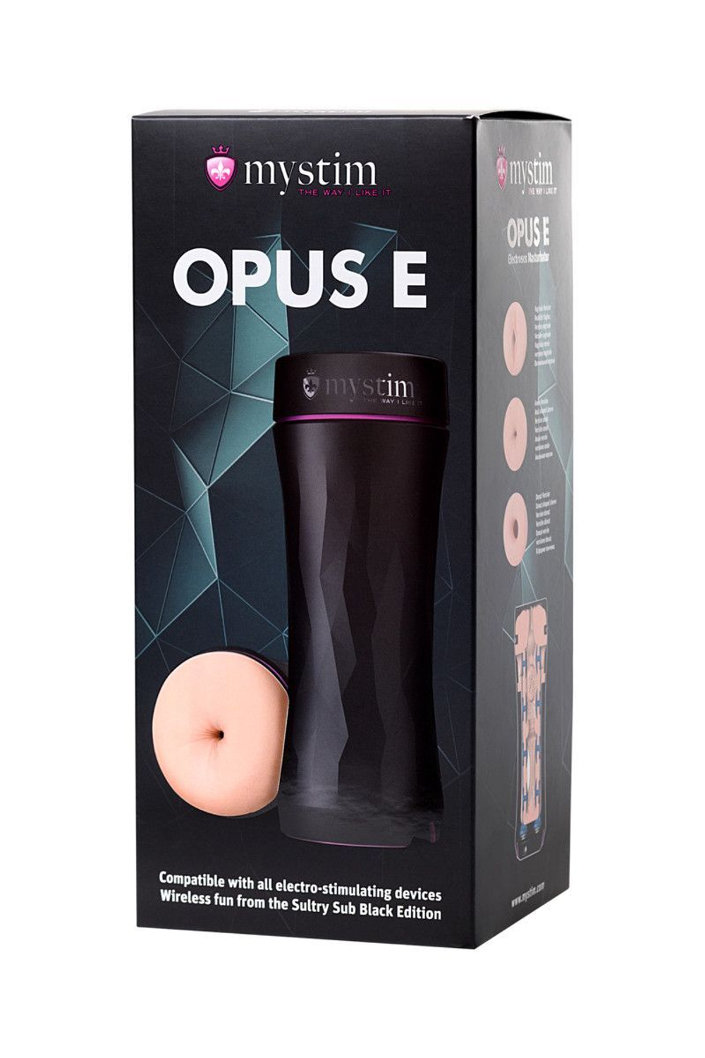 Мастурбатор-анус Opus E Anal с возможностью подключения электростимуляции (Цвет: телесный с черным)