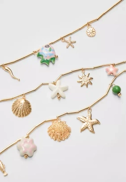 STRADIVARIUS Ожерелье с подвесками, золотой