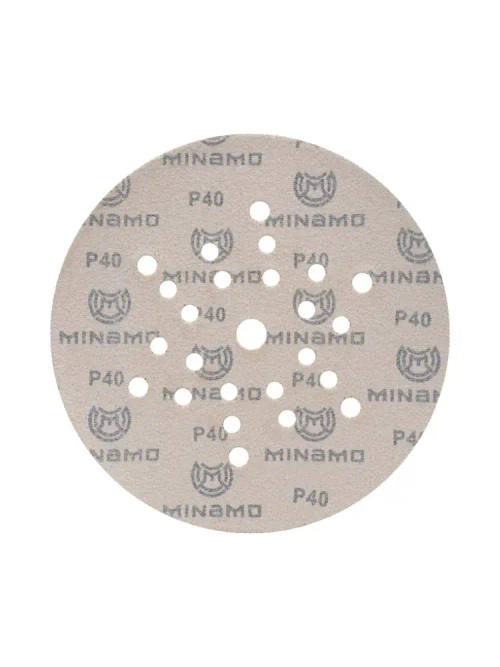 225мм P40 10шт. Шлифовальный абразивный круг для шлифовки под липучку Minamo Golden Warrior
