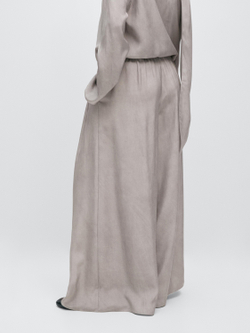 Massimo Dutti Свободные широкие брюки с вытачками, серый