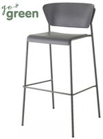 Стул пластиковый полубарный Scab Design Lisa Technopolymer Go Green, антрацит