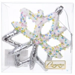 Елочная игрушка «Зимняя снежинка» 10*1*12 см, серебро