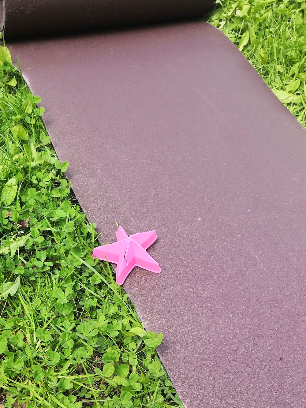 Покрытие для садовых дорожек из резино-пластика 2 мм (1,8мм), ширина 33 см (коричневый)