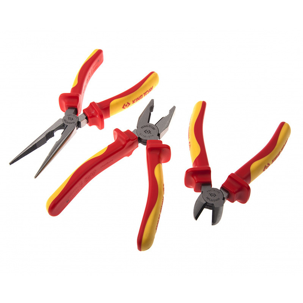 KING TONY (40603GP) Набор диэлектрических пассатижей и бокорезов, 3 предмета