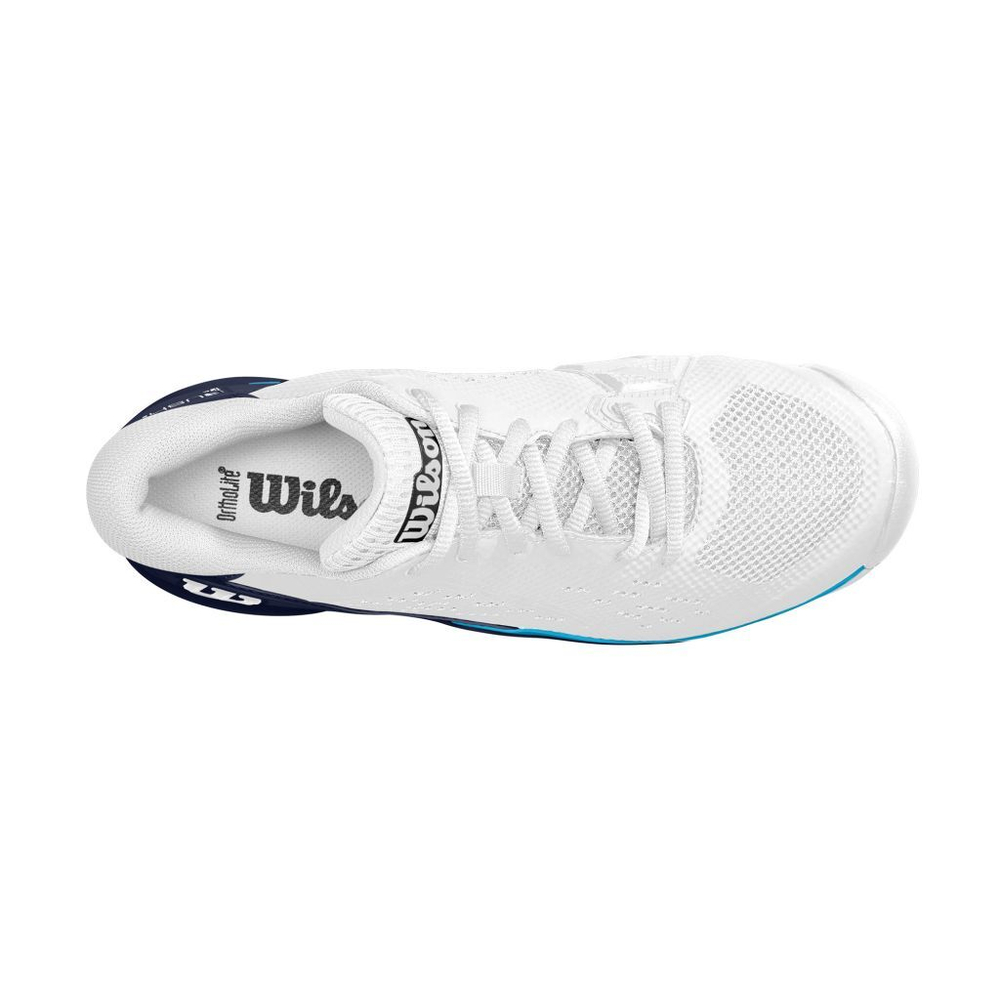 Мужские кроссовки теннисные Wilson Rush Pro Ace M - white/peacoat/vivid blue