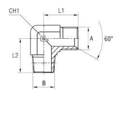 Штуцер FC90 BSP 1/4" BSPT 1/4" нерж.