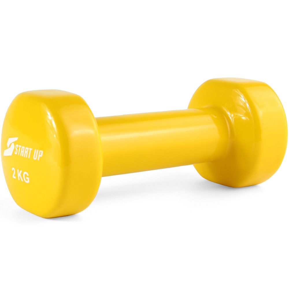 Гантель виниловая Start Up HD1200 2 кг желтый