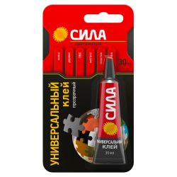 Клей СИЛА SUBL-30 УНИВЕРСАЛЬНЫЙ прозрачный 30 мл блистер | Сила