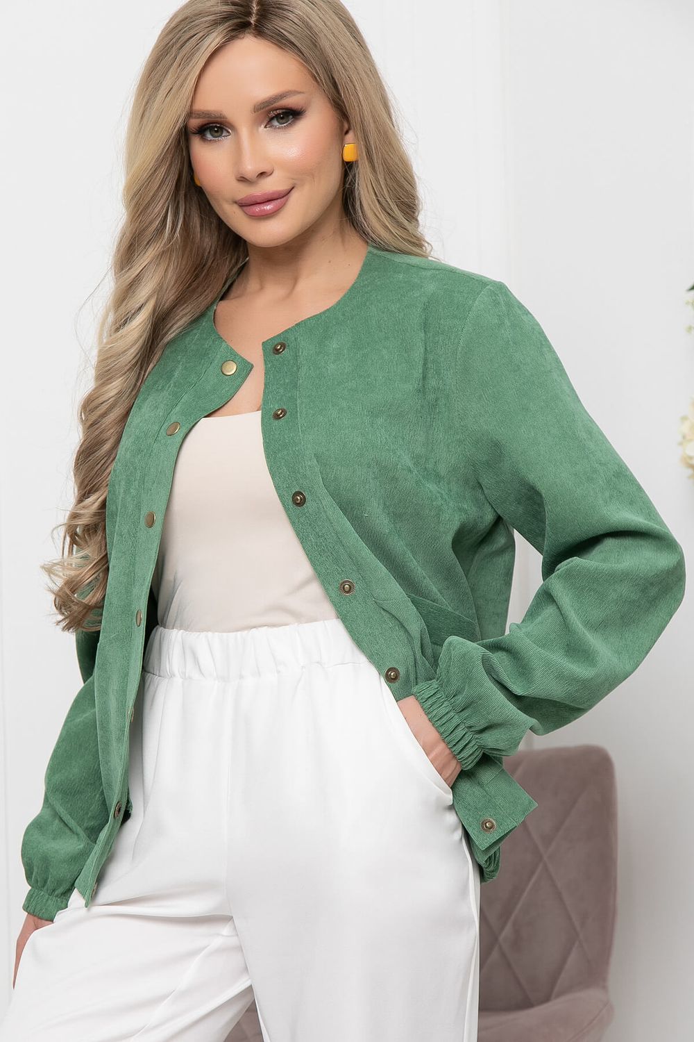 Бомбер "Диамант" (грин) Б5868 LT Collection (Акция)