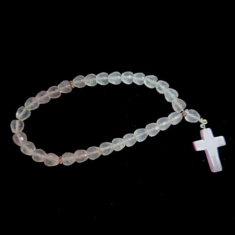 Четки "Крест 10" розовый кварц, улексит