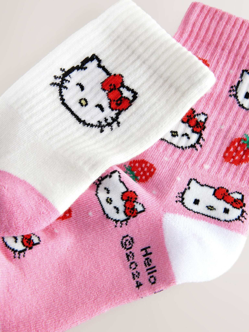 Носки хлопковые для девочки Next E89-815, 2 шт., Белый, Розовый