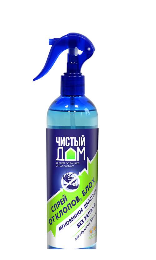 Спрей от клопов, клещей фл. 400 мл Чистый Дом