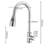 Смеситель для кухни, Frap, выдвиж излив, с картриджем, нерж, F60899-1