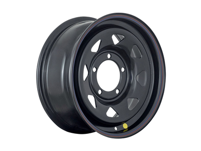 Диск усиленный УАЗ стальной черный 5x139,7 7xR16 d110 ET+25 (треугольник мелкий) 1670-53910BL+25A17X