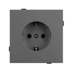 Механизм электрической розетки SCT-TENDO-MEU1-SFPL-GR (230V, 16A) (Arlight, Матовый графитовый) 054640