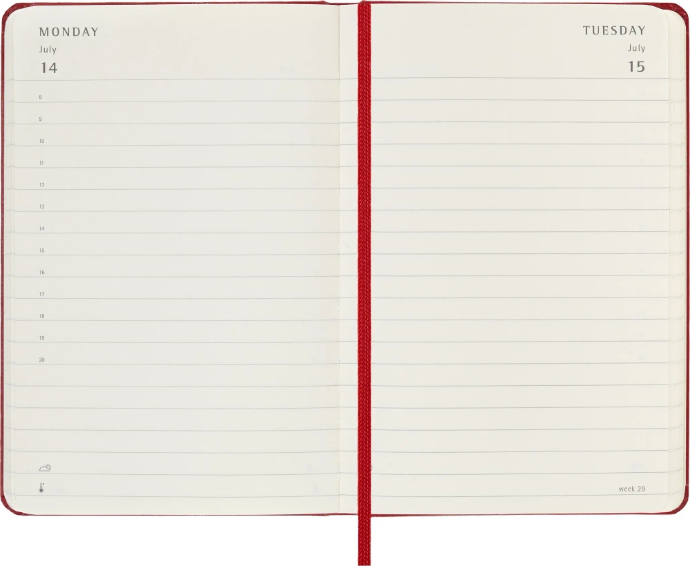 Ежедневник Moleskine (DHF212DC2) Classic Pocket 90x140мм 400стр. красный
